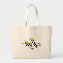 Twins (Pins) Tote Bag