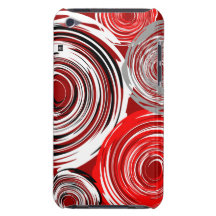 Twirl Red White Grey IPod Touch Case-Mate Case