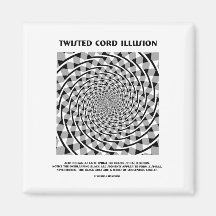 Twisted Cord Illusion (False Spiral) Fridge Magnets