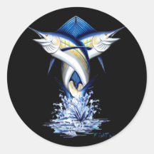 Twisted Marlins Jumping Sticker