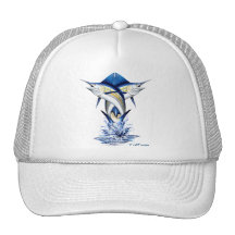 Twisted Marlins Jumping Trucker Hats