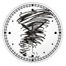 Twister Round Clock