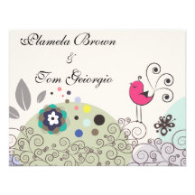 twitter bird Wedding invitation