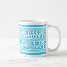 Twitter Dee Twitter Dum Mug  (blue green bgrnd)