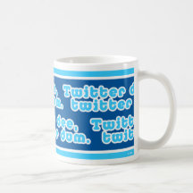 Twitter Dee Twitter Dum Mug  (drk blue bgrnd)