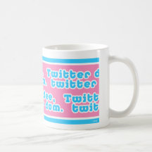 Twitter Dee Twitter Dum Mug  (pink bgrnd)