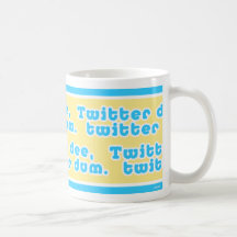 Twitter Dee Twitter Dum Mug  (yellow bgrnd)