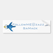 Twitter Follow Me @ Your User Name Bumper Sticker