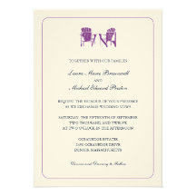 Two Adirondack Chairs Wedding Personalised Invitation