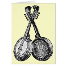 Two Banjos Greeting Cards