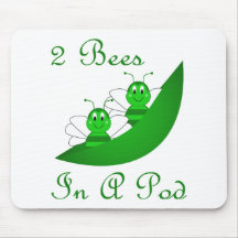 Two Bees In A Pod Mousepad