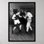 Two Boxers, Jeffries and Berger, Sparring 1909 Posters