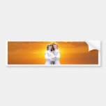 Two Brides at Sunset Bumper Sticker