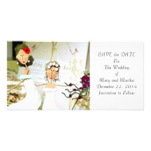 Two Brides Save the Date Photo Card