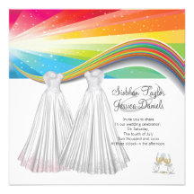 Two Brides Wedding Personalized Announcement