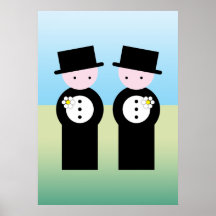 Two caucasian grooms poster