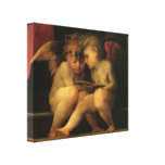 Two Cherubs Reading by Rosso Fiorentino Canvas Print