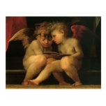Two Cherubs Reading by Rosso Fiorentino Post Card