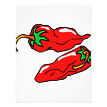 two chilli peppers graphic loose custom invite