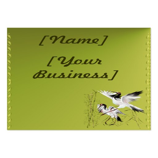 Two Cranes In Bamboo profilecard_chubby_vertica... Business Card Template