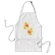 Two Cute Cartoon Fish Cooking Apron