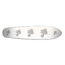 Two Cute Elephants. Cartoon. Skate Board Decks