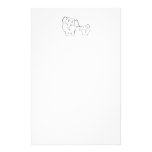 Two Cute White Elephants. Cartoon. Stationery Paper