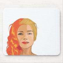 Two faces of Marie Glad Mousepads