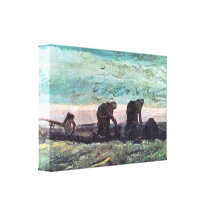 Two farmers by Vincent van Gogh Stretched Canvas Print