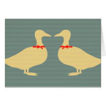 Two Geese Greeting Card