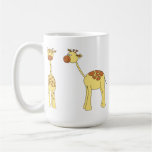 Two Giraffes. Cartoon Coffee Mugs