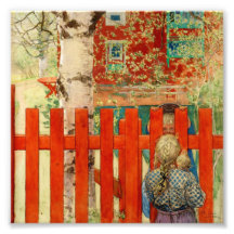 Two Girls Look Over the Fence Art Photo