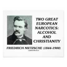 Two Great European Narcotics: Alcohol Christianity Personalized Invitations
