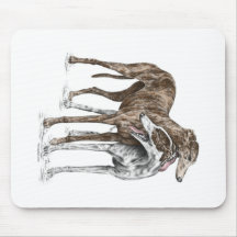 Two Greyhound Dog Friends Mousemat