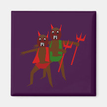 Two Halloween Devils Magnets