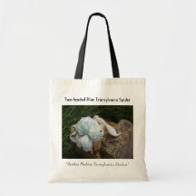 Two-headed Blue Transylvania Spider Tote Bag