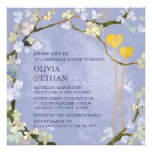 Two Hearts Blue Elegant Rehearsal DInner Invites