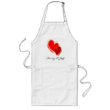 Two hearts in love aprons