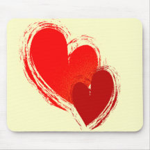 Two hearts in love mousepads
