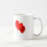 Two hearts in love mugs