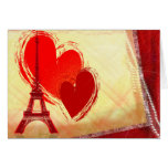 Two hearts in Paris Greeting Cards