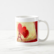 Two hearts in Paris Mugs