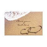 Two Hearts In The Sand Gallery Wrapped Canvas