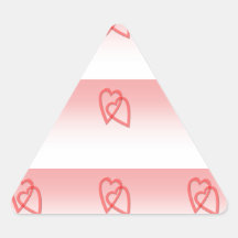 Two Hearts Joined As One Triangle Sticker