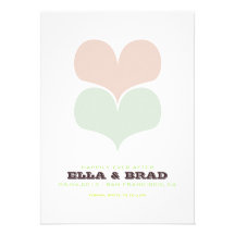 TWO HEARTS Save The Date Invitation