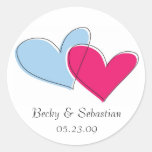 Two Hearts Sticker Labels
