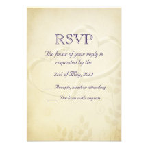 Two Hearts Wedding RSVP Announcement