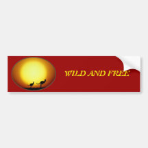 Two Kangaroos Silhouetted in an Oval Design Bumper Stickers