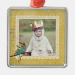 Two Little Birds Gold Photo Ornament