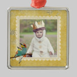 Two Little Birds Gold Photo Ornament ornaments
